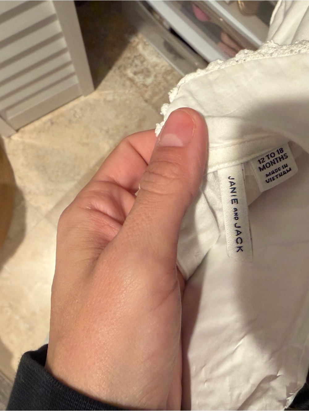 Janie and Jack White Scalloped Peter Pan Collar Tee - Picture 4 of 4
